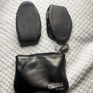 Sidekicks Emergency Travel Black Faux Leather Shoes For Women's